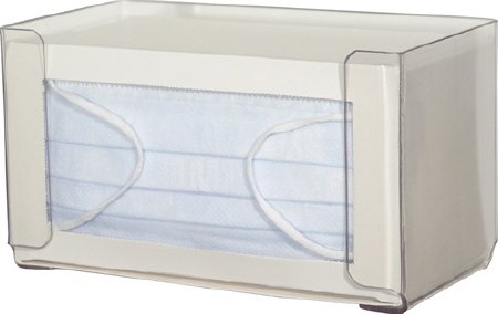 PPE Dispenser BOWMAN® Wall Mount 1-Box Capacity Clear 4.27 X 4.32 X 7.70 Inch PETG Plastic