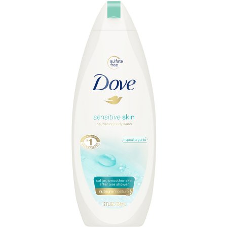 Body Wash Dove® Sensitive Skin Liquid 12 oz. Bottle Unscented