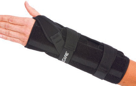 Wrist / Forearm Brace ProCare® Quick-Fit® Aluminum / Foam / Nylon Right Hand Black One Size Fits Most