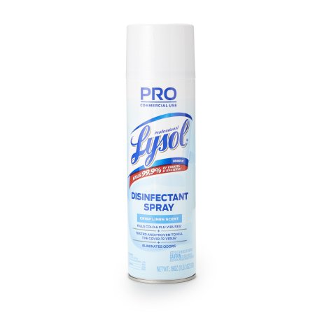 Professional Lysol® Surface Disinfectant Alcohol Based Aerosol Spray Liquid 19 oz. Can Crisp Linen Scent NonSterile