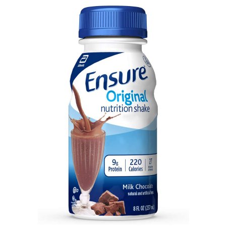 Oral Supplement Ensure® Original Shake Milk Chocolate Flavor Liquid 8 oz. Bottle