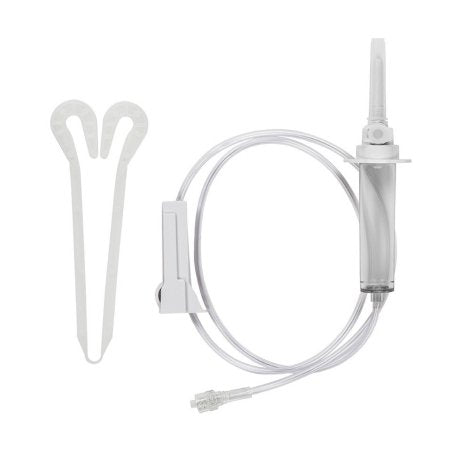 Secondary IV Administration Set Carefusion Gravity Without Ports 15 Drops / mL Drip Rate Without Filter 36 Inch Tubing Solution