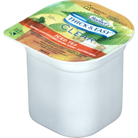 Thickened Beverage Thick & Easy® 4 oz. Portion Cup Iced Tea Flavor Liquid IDDSI Level 3 Moderately Thick/Liquidized