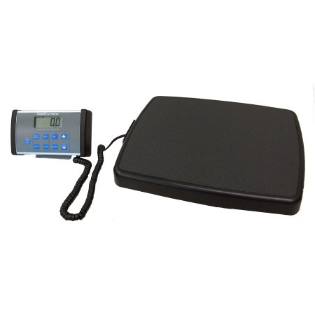 Floor Scale Health O Meter® Digital LCD Display 500 lbs. / 220 kg Capacity Black AC Adapter / Battery Operated