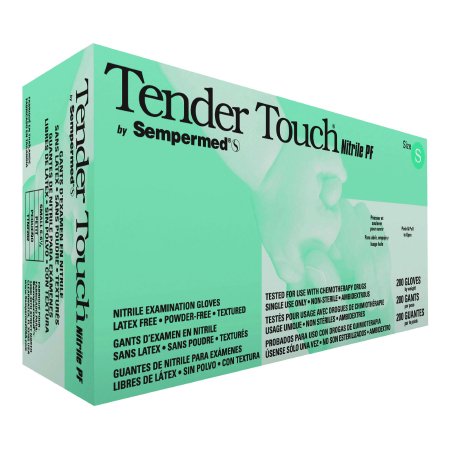 Exam Glove Tender Touch® 200 Small NonSterile Nitrile Standard Cuff Length Textured Fingertips Lavender Chemo Tested / Fentanyl Tested