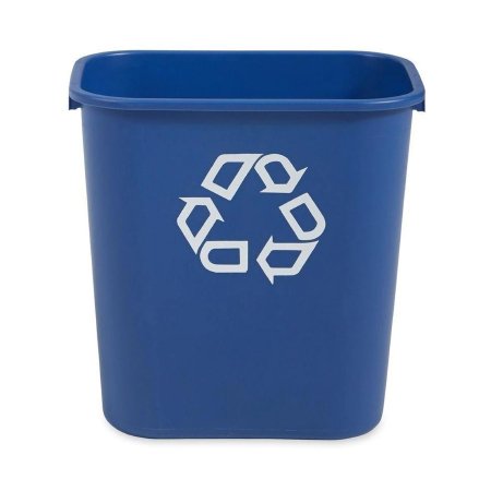 Recycling Container Deskside 28-1/8 Quart Rectangular Blue Open Top