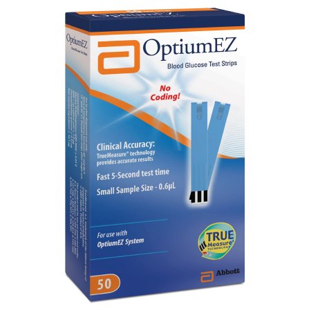 Blood Glucose Test Strips Optium EZ® 50 Strips per Pack