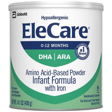 Infant Formula EleCare® 14.1 oz. Can Powder Iron Food Allergies