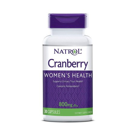 Dietary Supplement Natrol® Cranberry Extract 800 mg Strength Capsule 30 per Bottle Cranberry Flavor