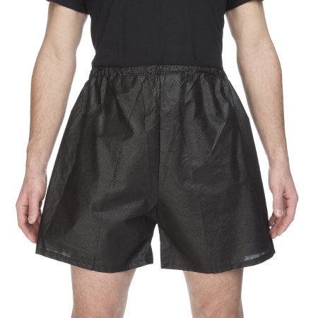 Exam Shorts Reflections™ Large / X-Large Black Spunbond Polypropylene Adult Disposable