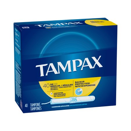 Tampon Tampax® Regular Absorbency Cardboard Applicator Individually Wrapped