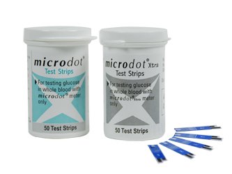 Blood Glucose Test Strips Microdot® Xtra 50 Strips per Pack