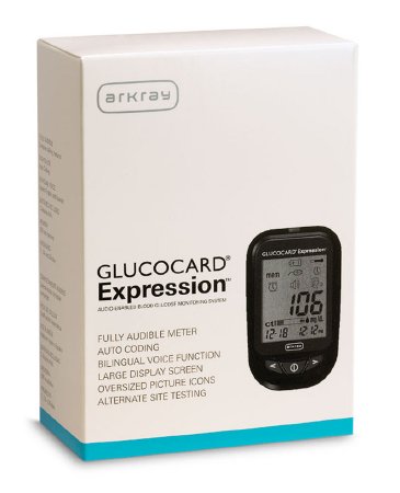 Blood Glucose Meter Glucocard® Expresson™ 6 Second Results Stores up to 7 Results No Coding Required