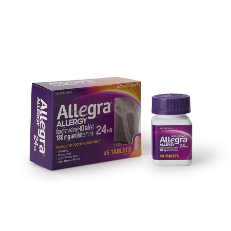 Allergy Relief Allegra® 180 mg Strength Tablet 45 per Box