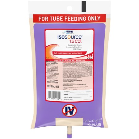 Tube Feeding Formula Isosource® 1.5 Cal Unflavored Liquid 1500 mL Ready to Hang Prefilled Container