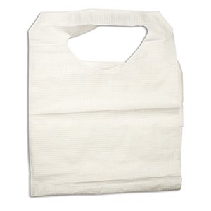 Bib Dynarex Tie Closure Disposable Poly / Tissue