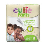 Unisex Toddler Training Pants Cutie Pants® Pull On with Tear Away Seams Size 2T to 3T Disposable Heavy Absorbency