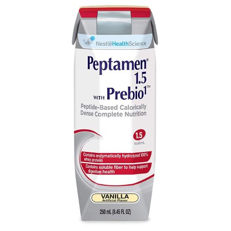 Oral Supplement Peptamen® 1.5 with Prebio 1™ Vanilla Flavor Liquid 250 mL Carton