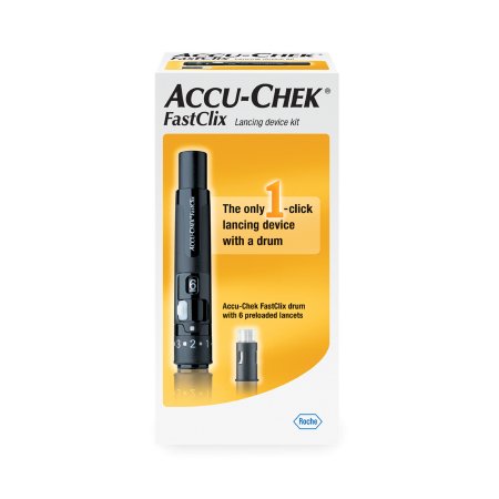 Lancing Device Accu-Chek® Preloaded Safety Drum Push Button Activation Multiple Sites