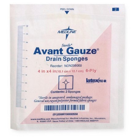 Drain Sponge Medline 4 X 4 Inch Sterile 6-Ply