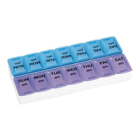 Pill Organizer Apex® Weekly Twice-a-Day Large 7 Day 2 Dose