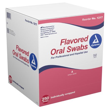 Oral Swabstick Dynarex® Foam Tip Dentifrice