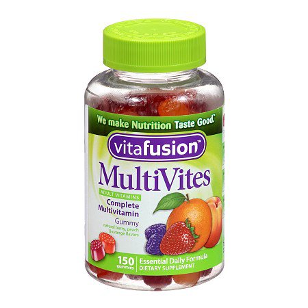 Multivitamin Supplement Vitafusion® MultiVites® Vitamin A / Ascorbic Acid / Vitamin D 2500 IU - 800 IU - 20 mg Strength Gummy 150 per Bottle Assorted Fruit Flavors