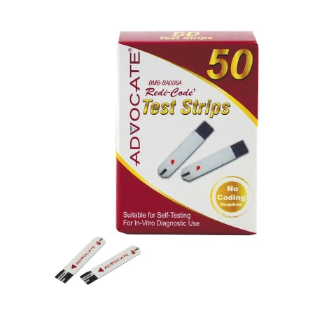 Blood Glucose Test Strips Advocate® 50 Strips per Pack