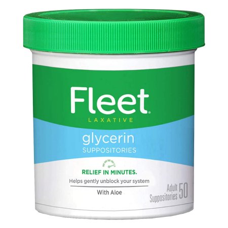 Laxative Fleet® Suppository 50 per Box 2 Gram Strength Glycerin