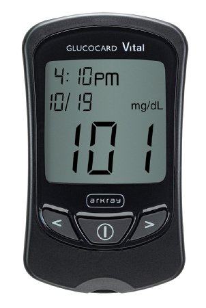 Blood Glucose Meter Glucocard® Vital™ 7 Second Results Stores up to 250 Results No Coding Required