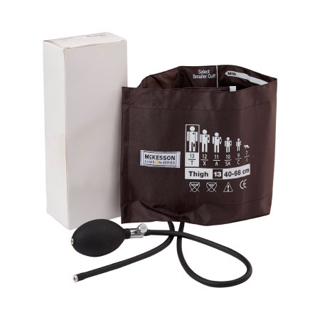 Reusable Blood Pressure Cuff and Bulb McKesson LUMEON™ 40 to 66 cm Leg Nylon Cuff Thigh Cuff