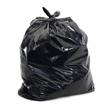 Trash Bag Colonial Bag 10 gal. Black HDPE 6 Mic. 24 X 24 Inch X-Seal Bottom Coreless Roll