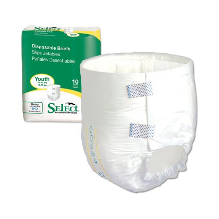 Unisex Youth Incontinence Brief Select® Disposable Heavy Absorbency