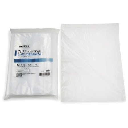 Reclosable Bag McKesson 12 X 15 Inch Polyethylene Clear Zipper Closure