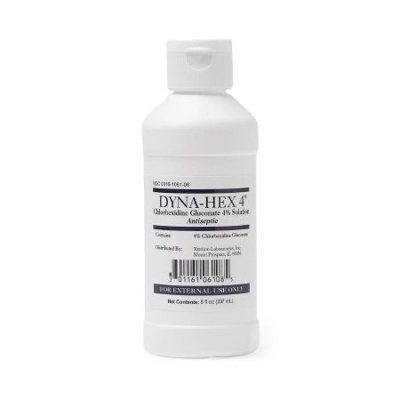 Surgical Scrub Solution Dyna-Hex 4® 8 oz. Bottle 4% Strength CHG (Chlorhexidine Gluconate) NonSterile