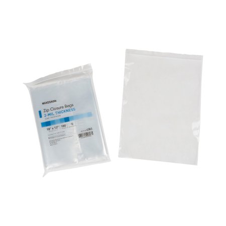 Reclosable Bag McKesson 10 X 13 Inch Polyethylene Clear Zipper Closure