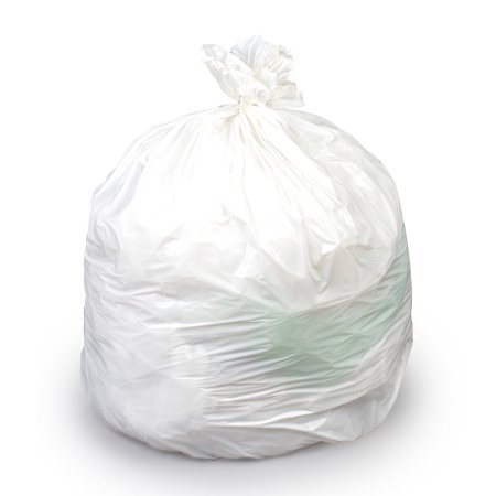 Trash Bag Colonial Bag Tuf 30 gal. White LLDPE 0.75 mil 30 X 36 Inch X-Seal Bottom Flat Pack