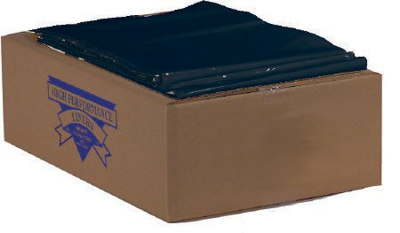 Trash Bag Colonial Bag 60 gal. Black HDPE / LLDPE 1.5 mil 38 X 58 Inch X-Seal Bottom Flat Pack