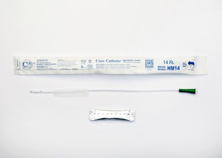 Urethral Catheter Cure Catheter™ Straight Tip Hydrophilic Coated Plastic 14 Fr. 16 Inch