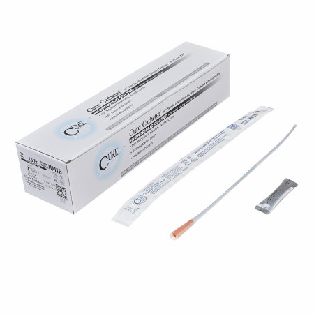 Urethral Catheter Cure Catheter™ Straight Tip Hydrophilic Coated Plastic 16 Fr. 16 Inch