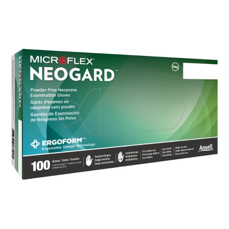 Exam Glove Neogard® Small NonSterile Polychloroprene Standard Cuff Length Textured Fingertips Green Not Rated