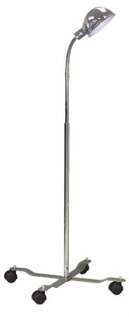 Gooseneck Exam Light Floor Standing Incandescent 60 Watt Chrome