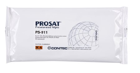 PROSAT® Surface Disinfectant Cleaner Premoistened Cleanroom Manual Pull Wipe 30 Count Pouch Alcohol Scent NonSterile