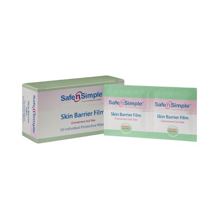 Skin Barrier Wipe Safe N Simple™ 43% / 20% Strength Isopropyl Alcohol / Butyl Ester of PVM/MA Copolymer Individual Packet NonSterile