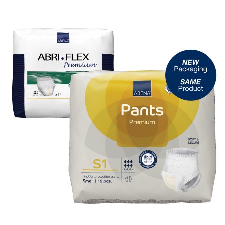 Unisex Adult Absorbent Underwear Abri-Flex™ Premium S1 Pull On with Tear Away Seams Small Disposable Moderate Absorbency