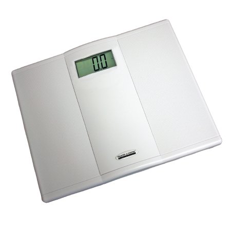 Floor Scale Health O Meter® Digital Audio Display 400 lbs. / 180 kg Capacity White Battery Operated