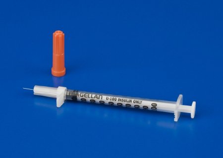 Safety Tuberculin Syringe with Needle Magellan™ 1 mL 1/2 Inch 27 Gauge Sliding Safety Needle Regular Wall