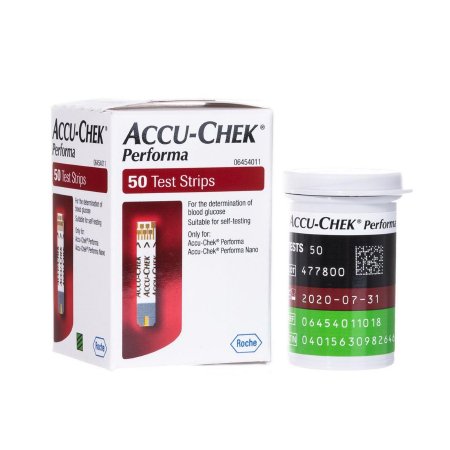 Blood Glucose Test Strips Accu-Chek® Performa 50 Strips per Pack