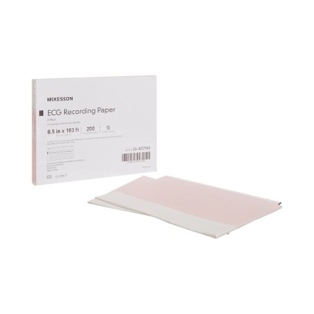 Diagnostic Recording Paper McKesson Thermal Paper 8-1/2 Inch X 183 Foot Z-Fold Red Grid