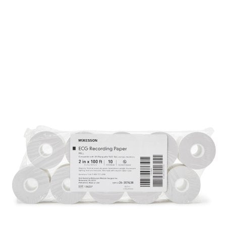 Diagnostic Recording Paper McKesson Thermal Paper 2 Inch X 100 Foot Roll Without Grid